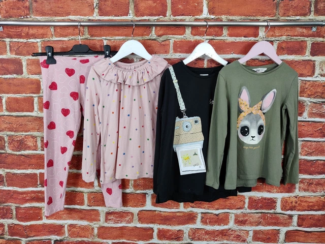 Girls Bundle Age 6-8 Years Boden Next Etc Long Sleeve T-Shirt Leggings Set 128Cm