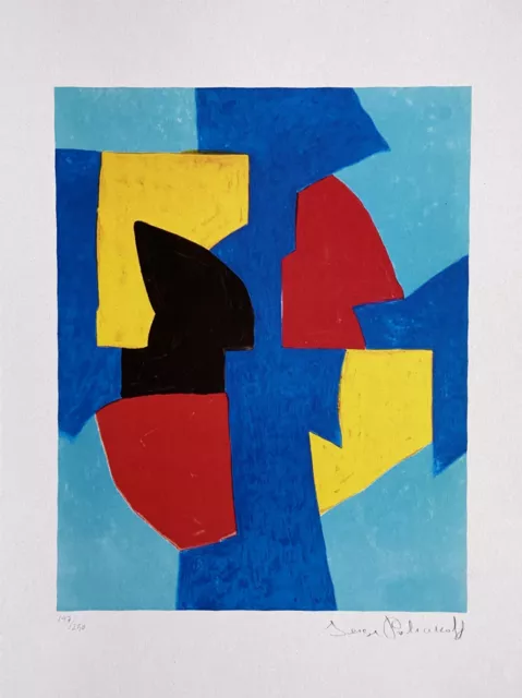 Serge Poliakoff 250 Ex Composición En Azul (Nicolas De Staël Kurt Schwitters)