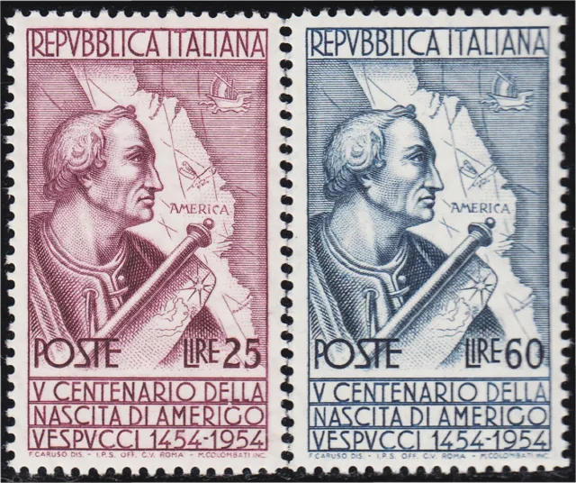 Italy 686/87 1954 Amerigo Vespucci MNH