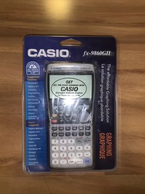 Casio FX-9860GII FX-9860G AU PLUS USB Or Batteries Graphing Calculator