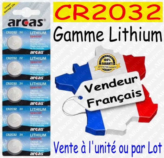 Piles/Battery Lithium 3V CR2032 CR2025 CR2016 CR1632 CR2430 CR2450 ( au choix )