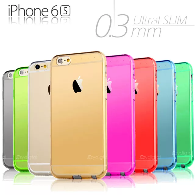 Ultra Slim 0.3mm Crystal Gel case cover -- iPhone 5S SE 6S & 6S Plus