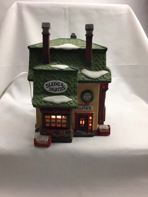 Dept 56 - North Pole Series - Elfie’s Sleds and Skates #56251 92 Retired Village