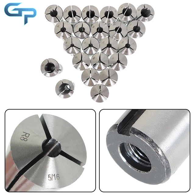 23 Set R8 Collet Set Fractional 1/16" To 3/4" High Precision For Bridgeport New