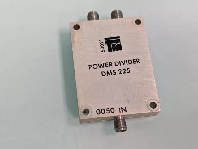 RF Power Divider / Splitter 2-Way Multi-Octave , TRM DMS225, SMA(f) 0,5-4 GHz