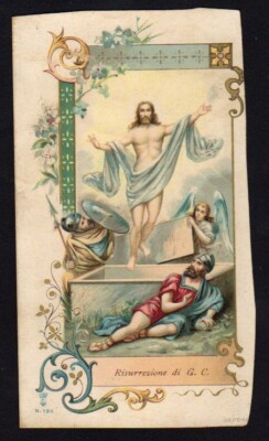 184 Risurrezione di Gesù Cristo Santino Santa Lega Eucaristica SLE S.L.E 