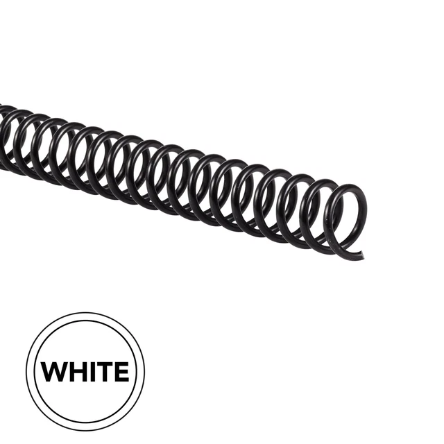 GBC Color Coil Binding Spines, 10 mm, White, 100 Pack