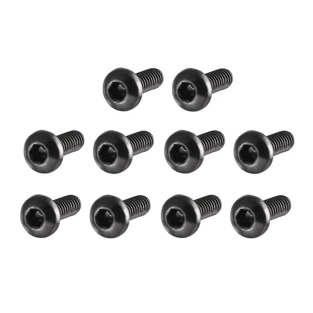 M2X6mm 10,9 Acier Alliage Prise Ronde 100pcs Boulon vis hexagonale tête DIN