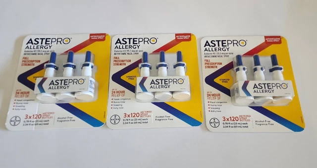 (3)-Astepro Allergy Steroid Free Antihistamine Nasal Spray, 3X120