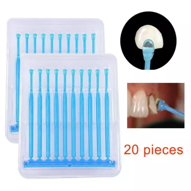 20X Dental Porcelain Veneers Bonding Stick Teeth Crown Adhesive Tip-Applicator