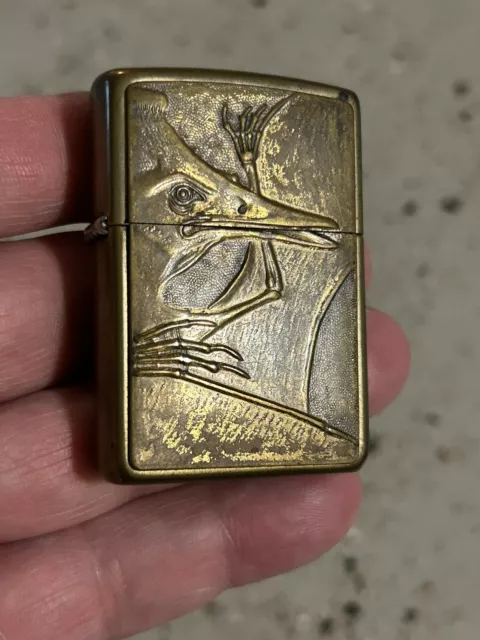 barrett smythe pterodactyl vintage zippo lighter -brass!