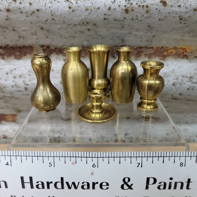 Brass Miniature Vase Candelstick Holder Decor Mini Tiny