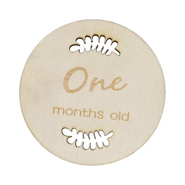 Wooden Monthly M Ilestone Photo Cards B Aby Announcement Cards Double Sided