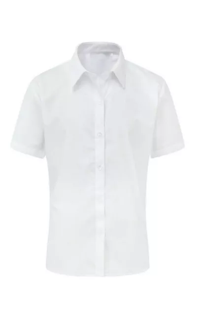 Girls White Short Sleeves Blouse Shirts School Uniform Girls White School Shirts