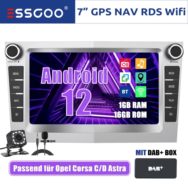 DAB+ Autoradio Android 12 GPS MIK Kam Für Opel Corsa D Astra H Zafira B Veatra C