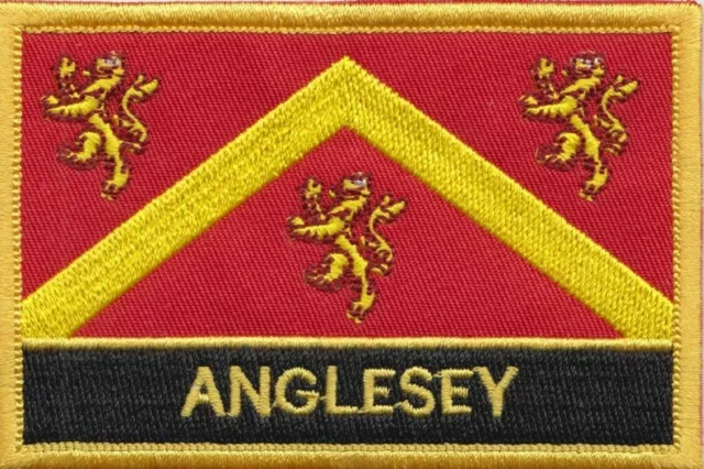 Anglesey Ynys Môn Wales County Flag Embroidered Patch - Sew or Iron on