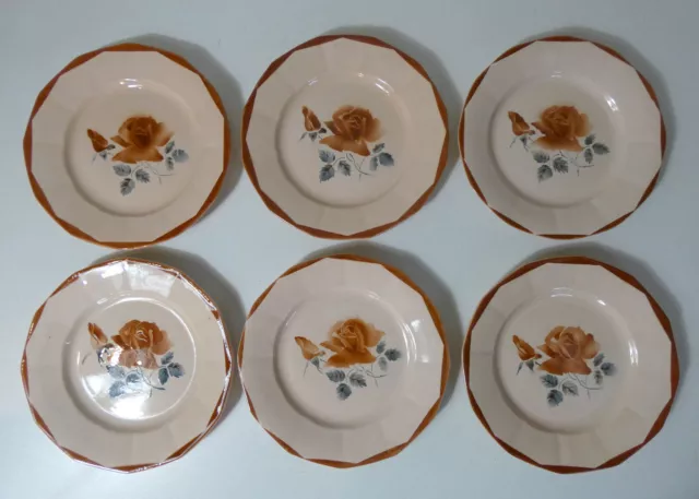 Digoin Sarreguemines 6 assiettes plates 9181