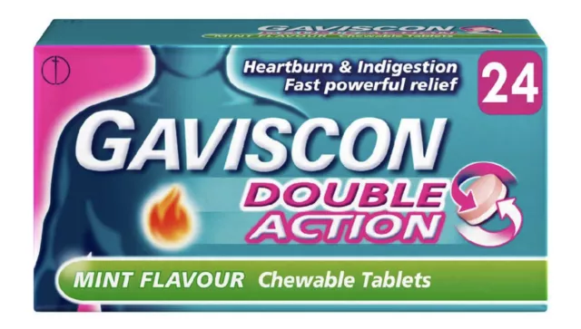 Gaviscon Double Action Mint Chewable Tablets- 24