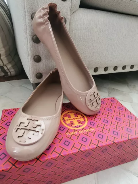 NEW TORY BURCH Ballet Pink Octagon Printed Patent Leather Miller (40173) -  Sz 10 $ - PicClick