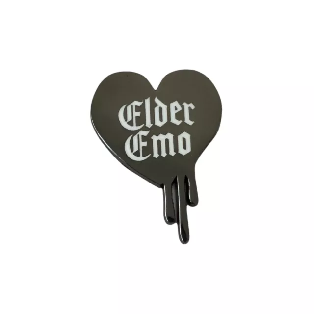 Elder Emo Drip Heart Enamel Pin