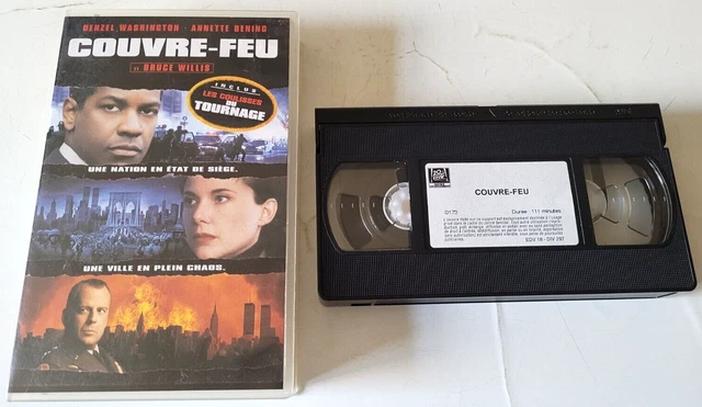 CASSETTE VHS - Couvre-Feu - VF - Bruce Willis Denzel Washington EUR 6