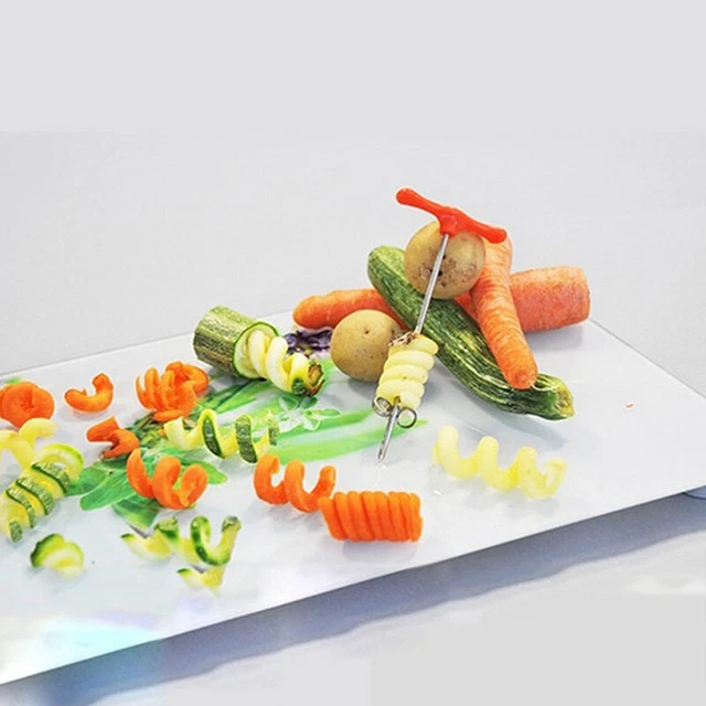 CREATIVE VEGETABLE FRUIT Spiral Twist Knife Stainless Steel Manual Spiral HFD_hg £4.81 PicClick UK