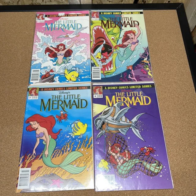 THE LITTLE MERMAID Complete 1-4 Disney Comics Limited Series 1992 VF/NM