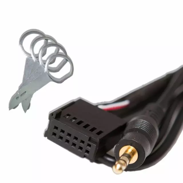 Ford Transit Aux IN Input Adapter for IPOD MP3 with Radio Release Pins Keys