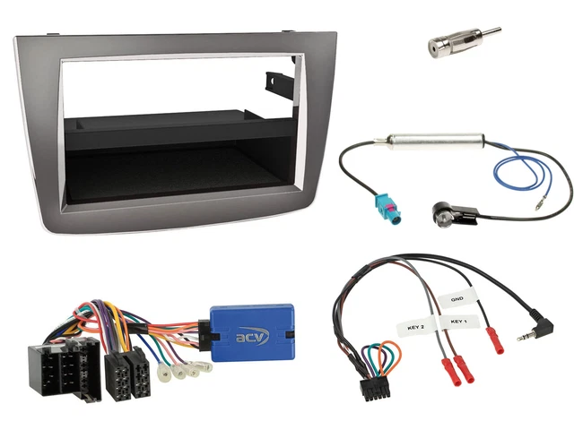 Set Radio Adattatore Volante DIN Autoradio per Alfa Romeo Mito 955 2013-2018 ISO Silba