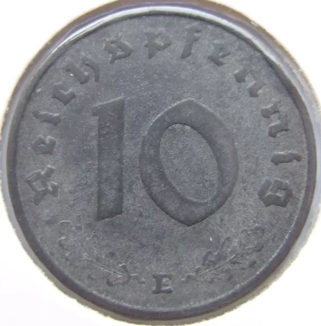 Münze Deutsches Reich 3. Reich 10 Reichspfennig 1942 E in fast Vorzüglich