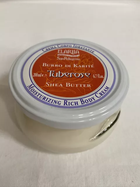 Vintage Elariia San Pellegrino Tuberose Shea Butter Body Cream 6.7 oz. Sealed