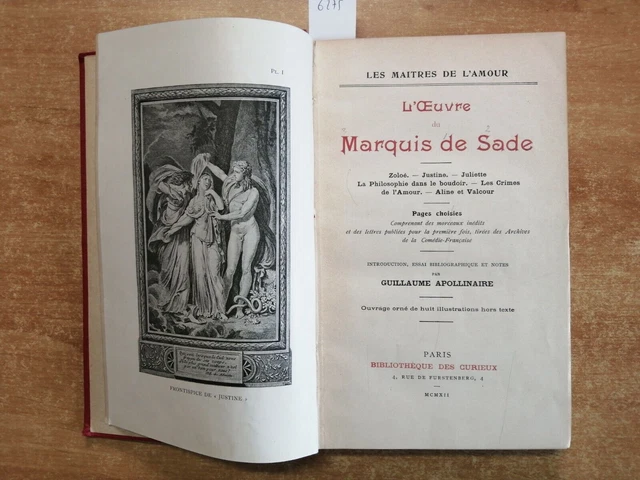 Livre Du Marquis De Sade