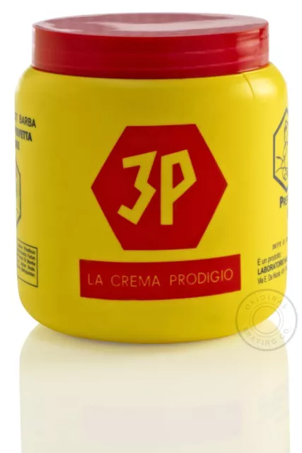 Pot à raser crème 3P avant et après rasage pour la peau barbier professionnel 1000 ml 1 kg