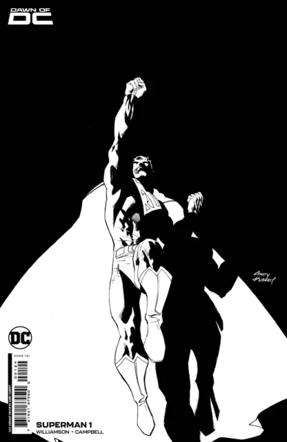 SUPERMAN #1 DC Comics COVER M INC 1:25 KUBERT B&W CARD STOCK VAR