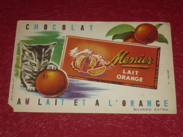 [Art & Publicite, Collections] Buvard Ancien Chocolat Lait & Orange Menier