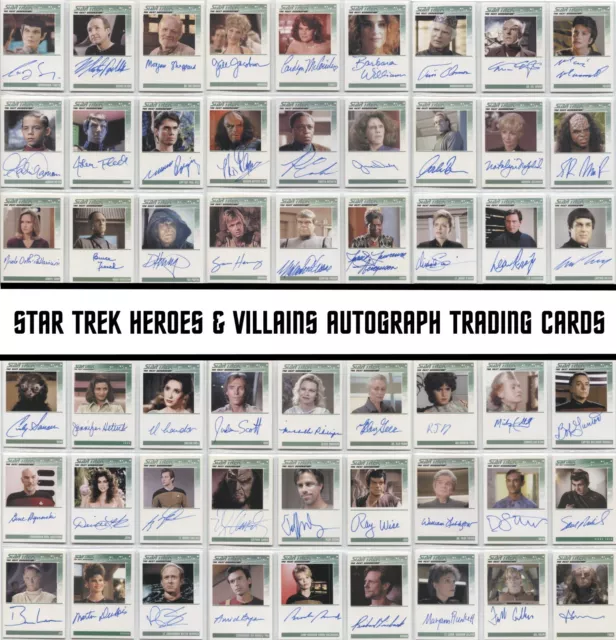 STAR TREK 35th ANNIVERSARY HOLOFEX AUTOGRAPH TRADING CARDS - Multi Listing