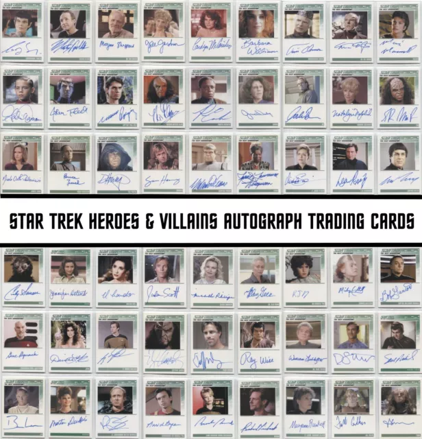 STAR TREK - TNG HEROES & VILLAINS AUTOGRAPH TRADING CARDS - Multi Listing