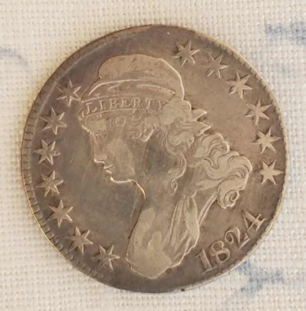 1824 Capped Bust Silver Half Dollar