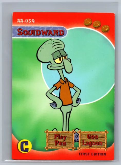 2003 UD Spongebob Squarepants Aquatic Amigos Squidward Gold Rare PSA 9  AA-041