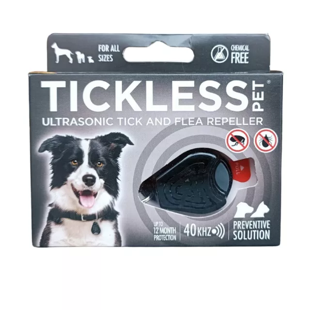 Schutz vor Zecken und Flöhen mit Ultraschall für Hunde | Tickless Pet | schwarz