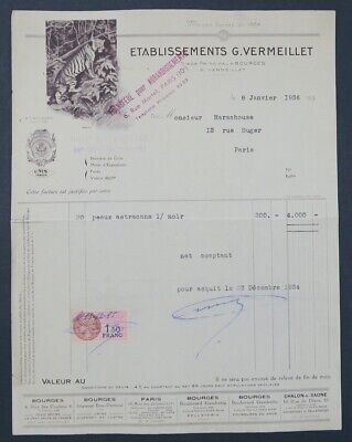 Facture 1936 LAYES ST JULIEN CHAPTEUIL AUTO CYCLE  belle entête illustrée 25 