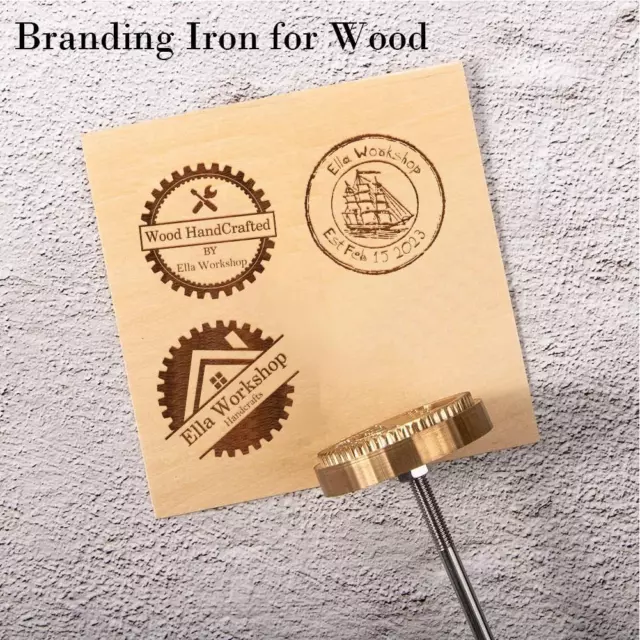 Hierro de marca para madera - Estampillas de cuero personalizadas duraderas boda personalizadas