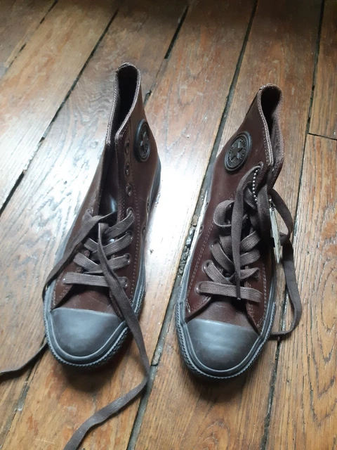 Converse all star store cuir marron chocolat