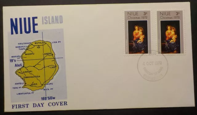 1972 Niue First Day Cover.Christmas(LotE324923188)Free Post