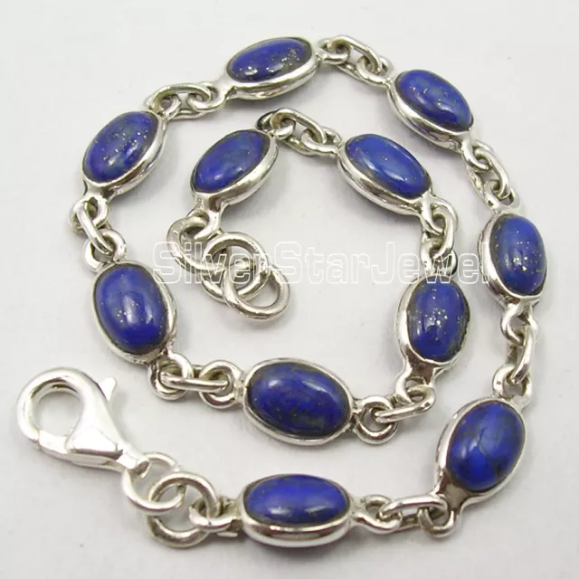 925 Sterling Silver UNISEX Bracelet ! Natural Gemstone Wholesale Price Jewelry