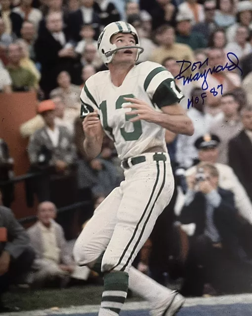 Don Maynard SIGNED Autographed NY Jets 16x20 Super Bowl Champion Hall O Fame HOF