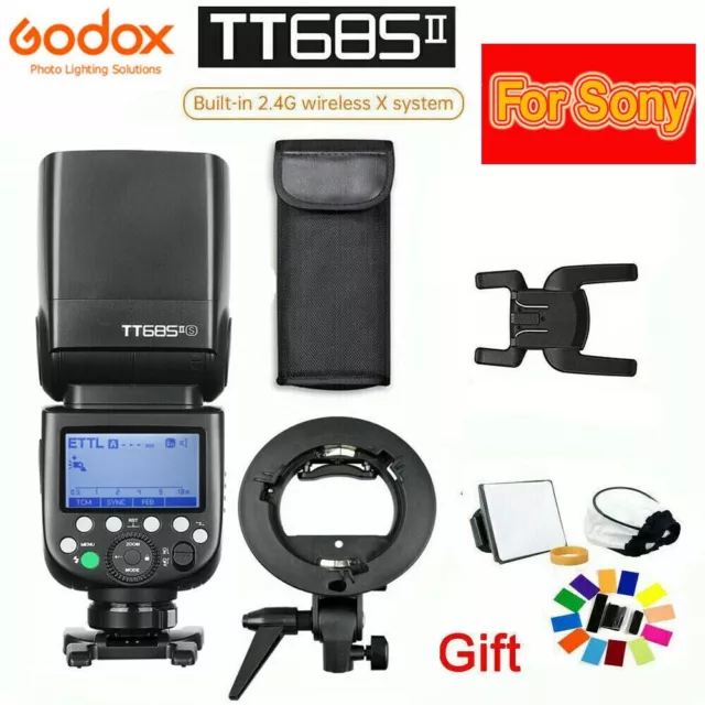 Godox TT685II-S TTL Camera Speedlight 2.4G Wirelss X System Flash for Sony+ S2