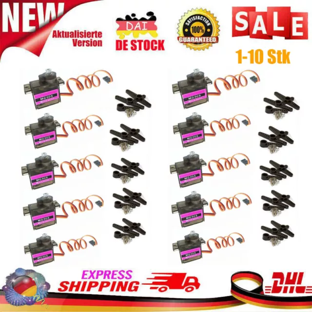 1-10 MG90S Metal Gear High Speed Micro Servo 9g für RC Plane Helicopter Boat JS