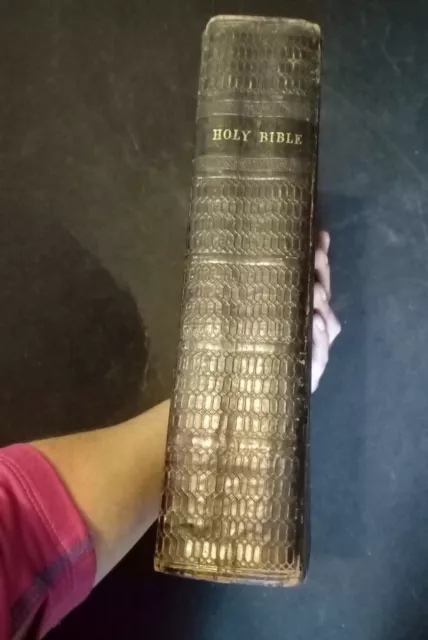 Holy Bible published by by British and Foreign Bible Society 1854 Leather