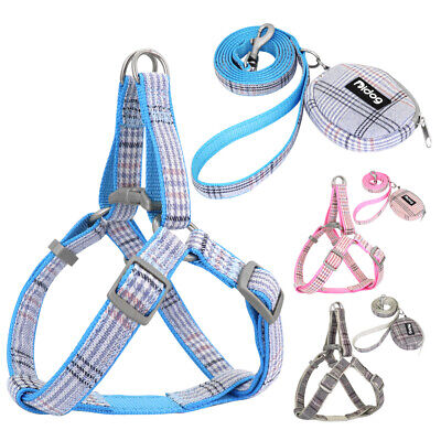 Step In Dog Harness&Leads&Treat Bag Set Pet Puppy Cat Strap Vest French Bulldog